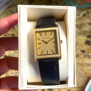 Breda Limited Edition Grained Leather Watch